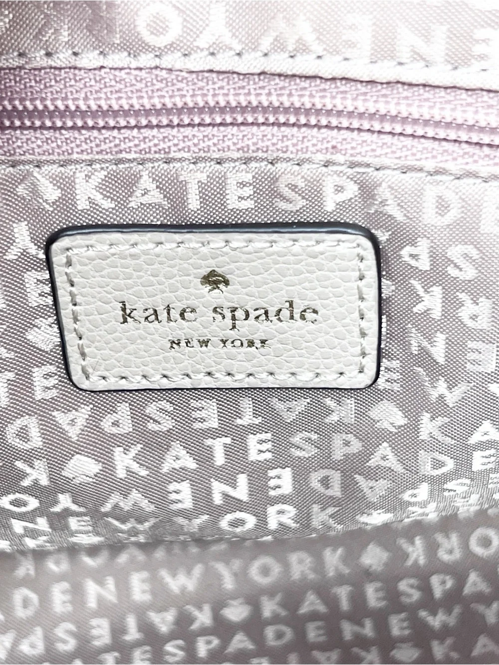 KATE SPADE NEW YORK IVORY LEATHER 2 STRAP PURSE